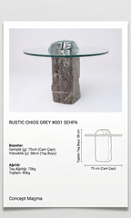 Rustic Chios Grey #001 Sehpa
