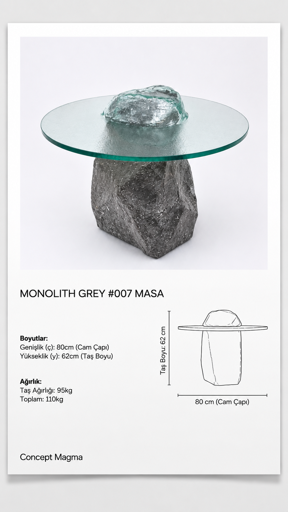Monolith Grey #007 Sehpa