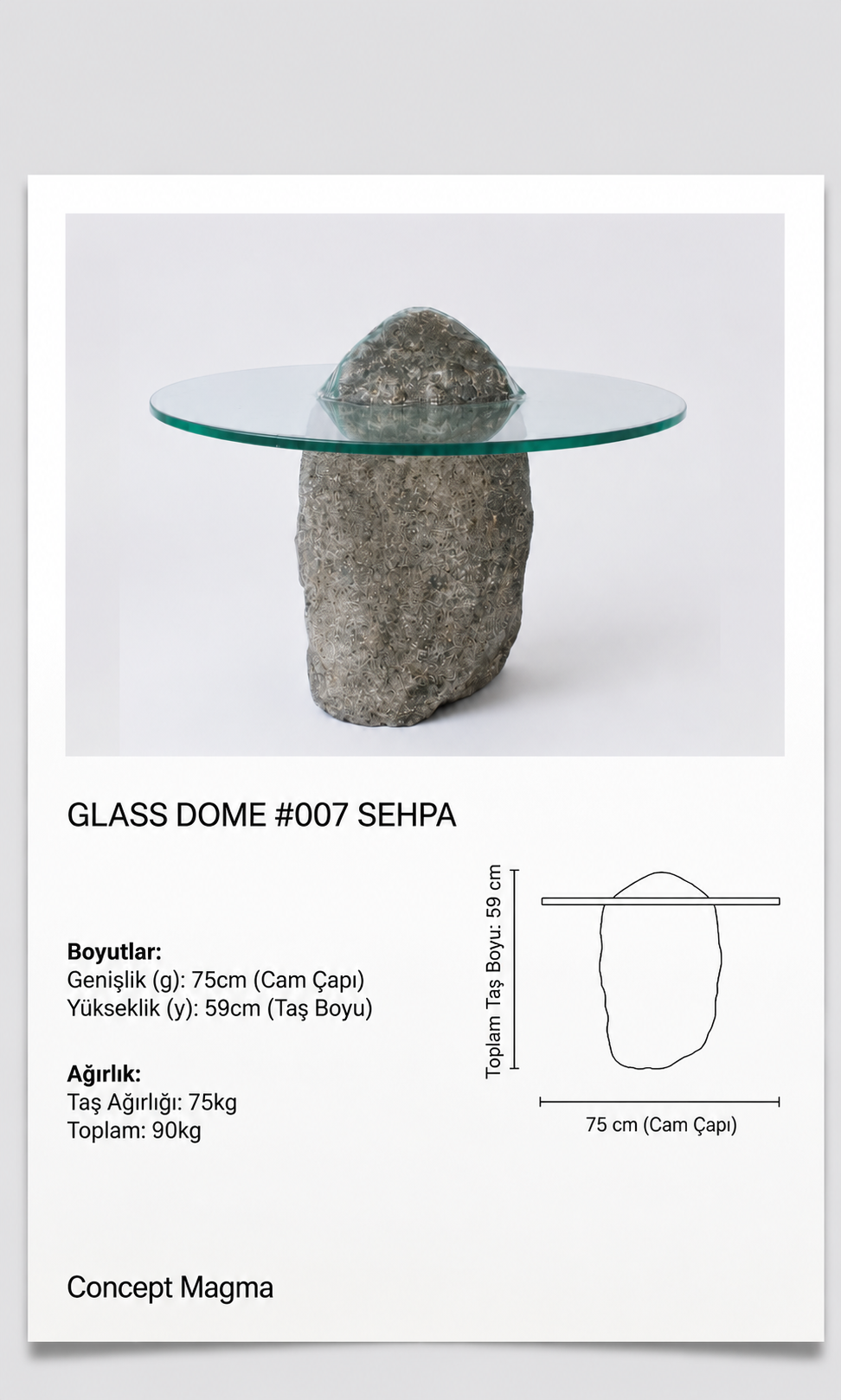 Glass Dome #008 Sehpa